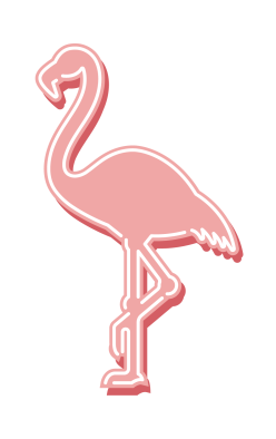 Logo FLA Flamingo WShadow OnWhite